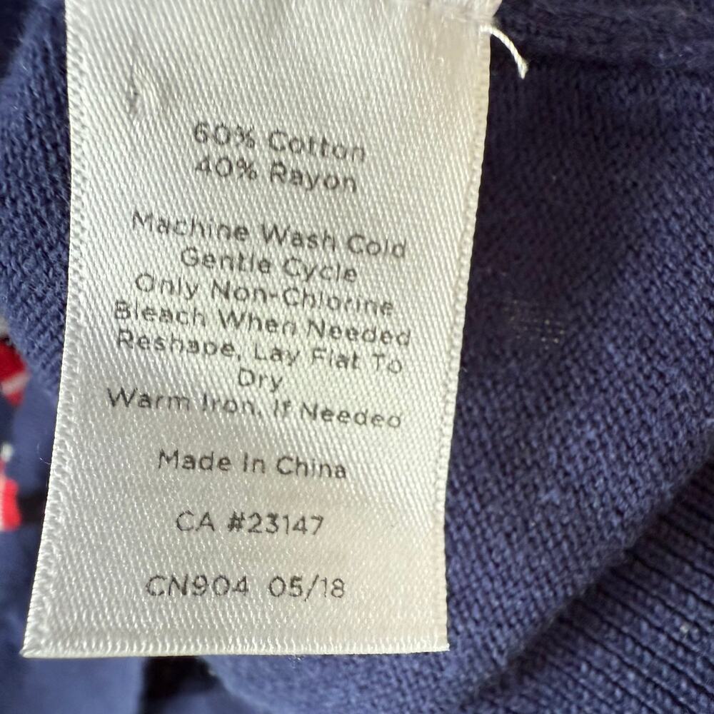 Talbots Navy Blue English Guards Crewneck navy blue lite sweater size S - Picture 6 of 10